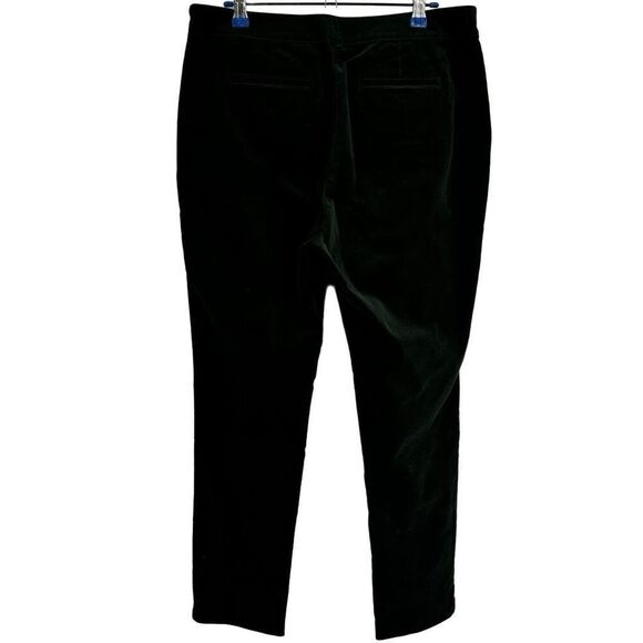 J Jill Velvet Straight Leg Ankle Pants Green Size 10 - Picture 6 of 8